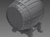 1/72nd (20 mm) scale wooden barrel 3d printed Rendered photo.