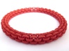 Scoobie Bracelet (New) 3d printed Side view in Red Strong and Flexible