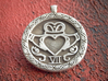 claddagh pendant complete 3d printed 