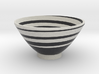DRAW bowl - spiral black white 3d printed 