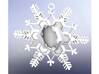 Snow Flake Ornament, Outer piece 3d printed (rendering of full ornament assembly)
