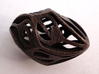 Twisty Spindle d10 3d printed In Polished Bronze Steel