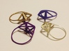 Simplify (Amplituhedron Ring) Statement Ring  3d printed Steel, blue, raw silver and purple are shown  here
