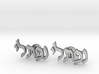 Hebrew Name Cufflinks - "Naftali" 3d printed 