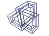 Cubic Trefoil Knot Frame 3d printed 