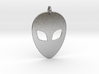 Alien Head Pendant, 1mm Thick. 3d printed 