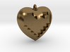 8-bit Heart in Heart Pendant 3d printed 