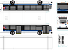 N scale 1:160 Nova bus LFS 2009-2013 3d printed blue print