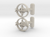 Compass Cufflinks, Part of the NEW Nautical Collec 3d printed 