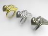 Heart leaf ring 3d printed 