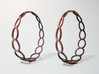 Curvy Wire 1 Hoop Earrings 50mm 3d printed Printed in Polished Grey Steel -material.