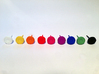 Ear stud round stepped 3d printed All different colours stong and flexible