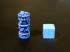 Mayan Worker Tokens (6 pcs) 3d printed Hand-painted White Stong Flexible Token. 10mm cube for scale.