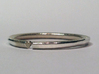 Secret Hidden Heart Ring (Size 6) 3d printed Polished Silver