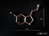 Serotonin 3D printed Steel Key Chain 3d printed 