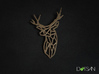 Stag Trophy Head Pendant Broach 3d printed 