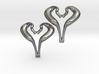 I love 2-Strokes Motorcycle Pipe Heart Earrings 3d printed 