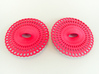 Curvy Hoop Earrings 50mm 3d printed Curvy Hoop Earrings 50mm printen in Pink Strong & Flexible