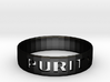 Purity Ring With Cut-Out Letters (Approx. Size: 9) 3d printed 
