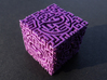 Labyrinthine d6 3d printed In purple strong and flexible polished