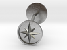 Compass cufflinks 3d printed 