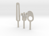 Knife Fork Spoon Head Set - Innovation vs. Utility 3d printed 