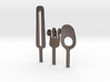 Knife Fork Spoon Head Set - Innovation vs. Utility 3d printed 
