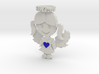 Pendant Full Color Sandstone Blue Angel Girl 3d printed 
