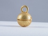 Pokeball pendant 3d printed Pokeball made in matte gold steelPokeball made in matte gold steel