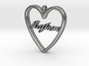 Smykke - Hjerte med navn "Majken" 3d printed 