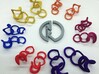 Tumbling Loops Earrings - Small 3d printed 