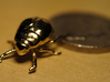 Super Tiny Gold Bug with Ring 3d printed Original print with no ring (polished brass).