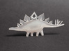 Stegosaurus Pendant 3d printed Shown in Frosted Ultra Detail