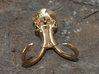 Woolly Mammoth Skull with loop 3d printed brass pendant