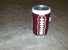 Football Laces Koozie 3d printed On a standard pop/beer can. 