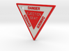 2.5 inch KeyChain DANGER EJECTION SEAT Red on Whit 3d printed 