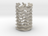 Wavy Vase & flowers  3d printed 