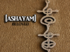 "Ashayam" (Beloved) Vulcan Necklace Pendant 3d printed Pictured: Stainless Steel