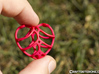 Heart-Shaped Rib-Cage 1.5 Inch 3d printed Coral Red