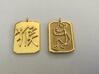 Chinese Astrology Monkey Character Earrings 3d printed Gold Plated Brass