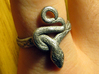Covetous Silver Serpent Ring 3d printed 
