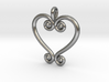 Swirling Love 3d printed Raw silver casting
