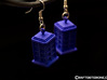 TARDIS Earrings 3d printed 
