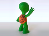 Friendly 3D Printed Turtle Figurine in Colour 3d printed 3D Printed Turtle in Full Colour Sandstone