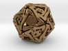 'Twined' Dice D20 Gaming Die (32 mm) 3d printed 