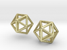 Icosahedron earrings 3d printed 
