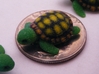 Concha: Little Turtle (1 piece) 3d printed Full Color Sandstone Turtle on a Coin