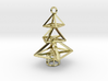 Modern Christmas Tree Earrings 3d printed 