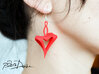 Naked Heart Earrings  3d printed 