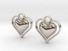 Framed Heart Earrings 3d printed 